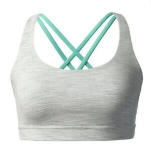 Gray striped lululemon energy bra size 8
